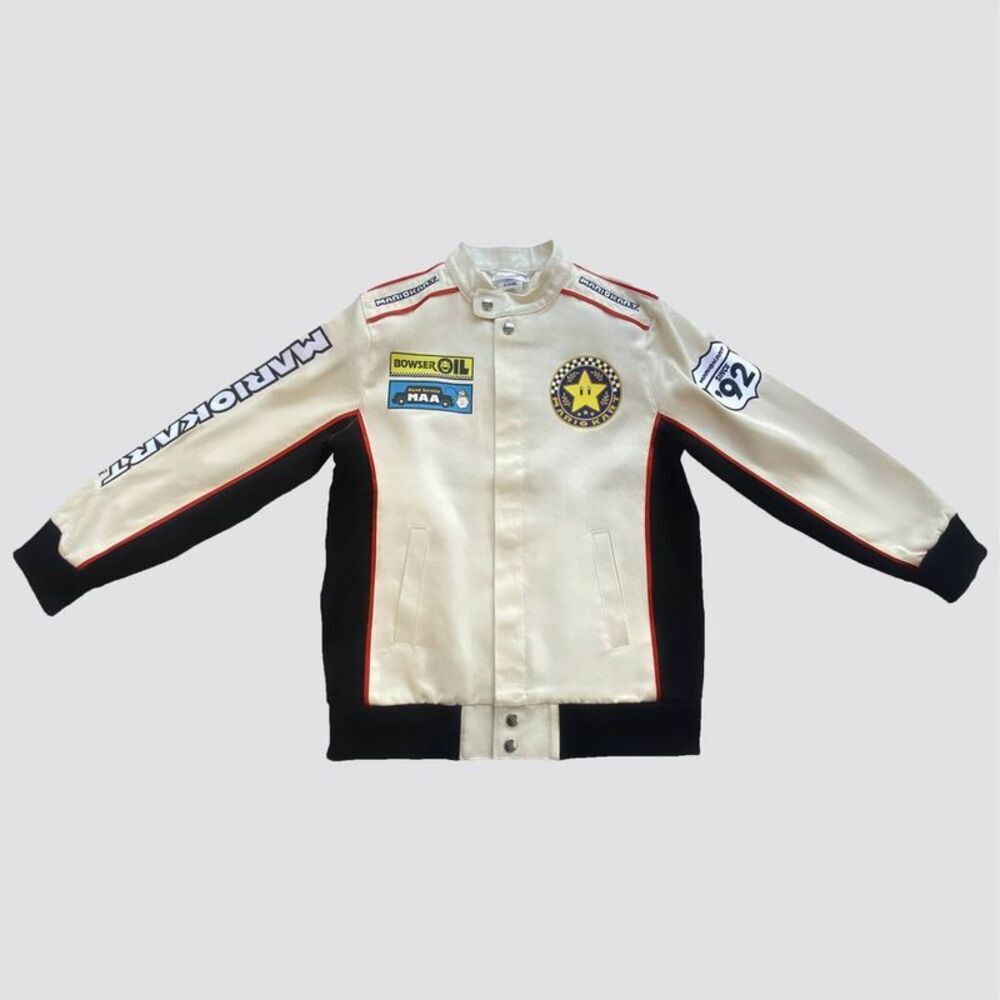 Mario Kart Canvas Racing Jacket Egret - XS